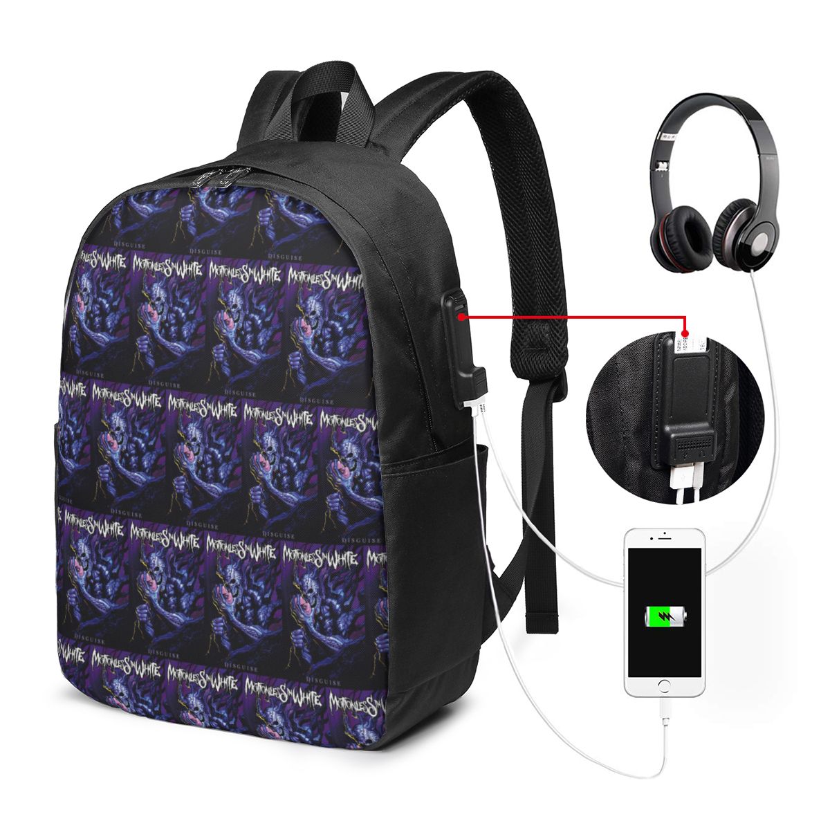 Motionless In White Backpack T - огляд і ціна Backpacks