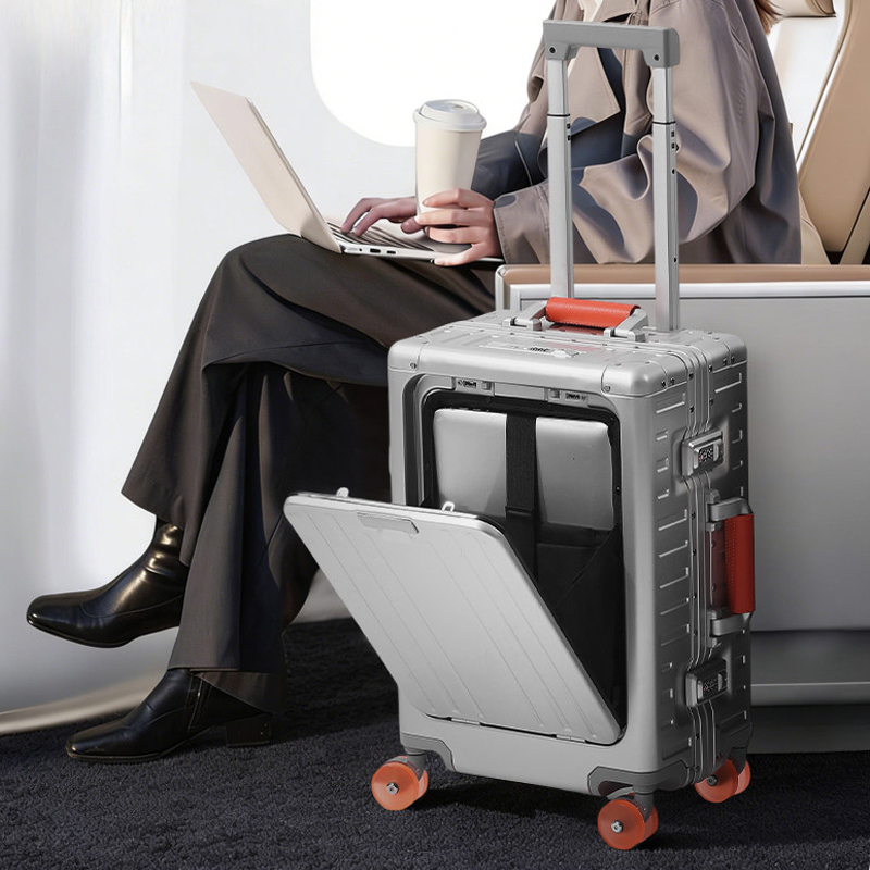 All-Aluminum Magnesium Alloy S - огляд і ціна Front Opening Laptop Luggage 24 Inch