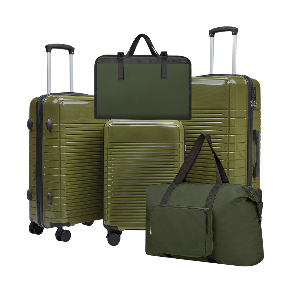 5 Piece PP Hard Shell Luggage  - огляд і ціна Spinner Wheel Rolling Suitcase 20 Inch